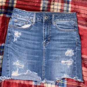 High Waisted Jean Skirt